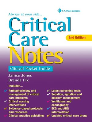 cover image of Critical Care Notes